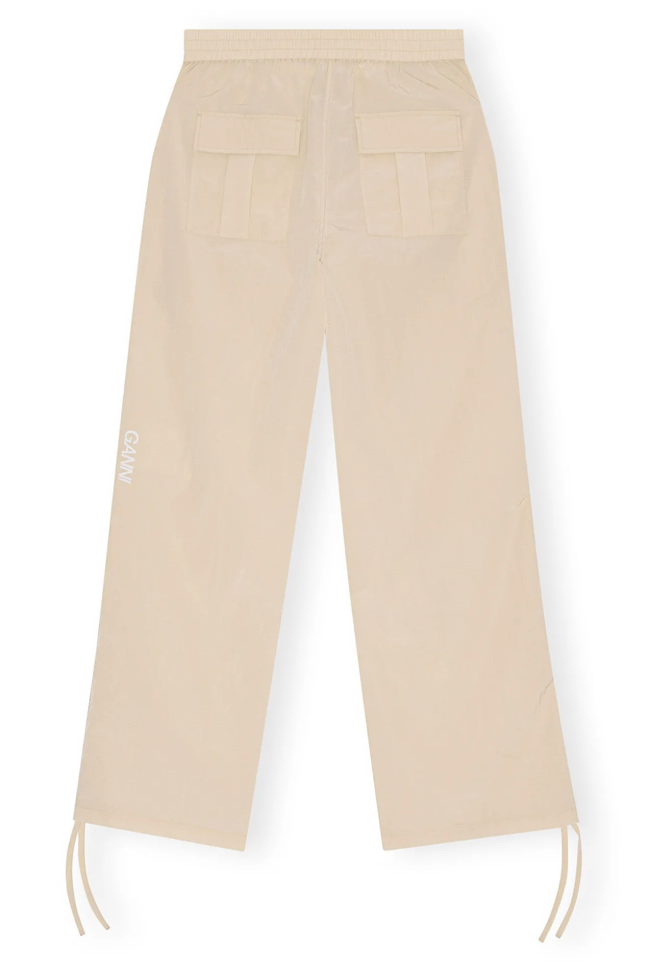 Outlet GANNI Leichte Tech-Hose Mit Kordelzug Biscotti