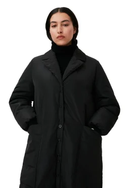 Cheap GANNI Leichter, Gepolsterter Mäntel Black