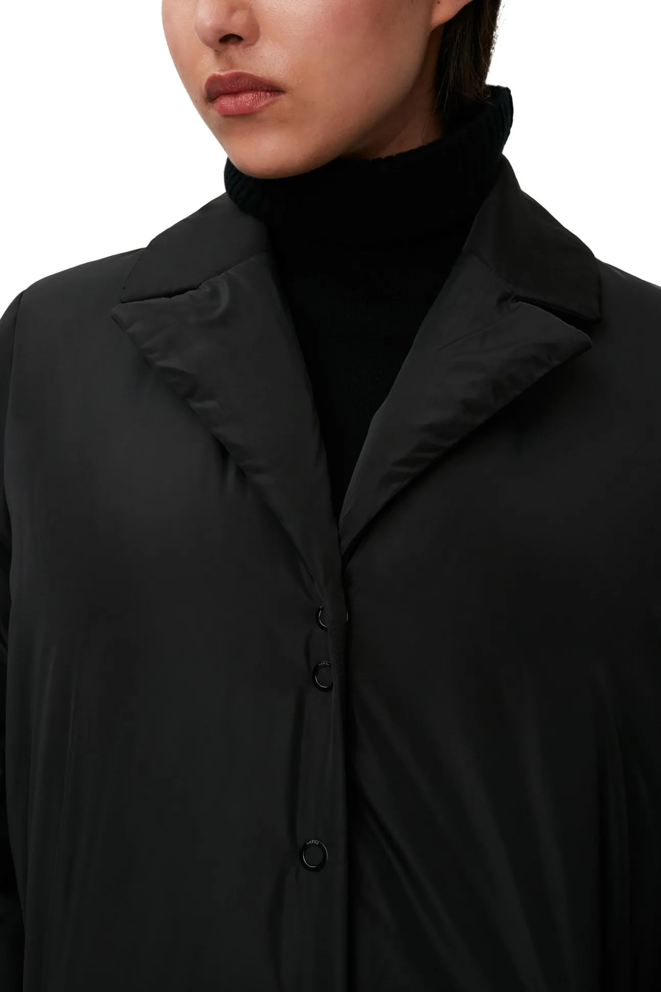 Cheap GANNI Leichter, Gepolsterter Mäntel Black