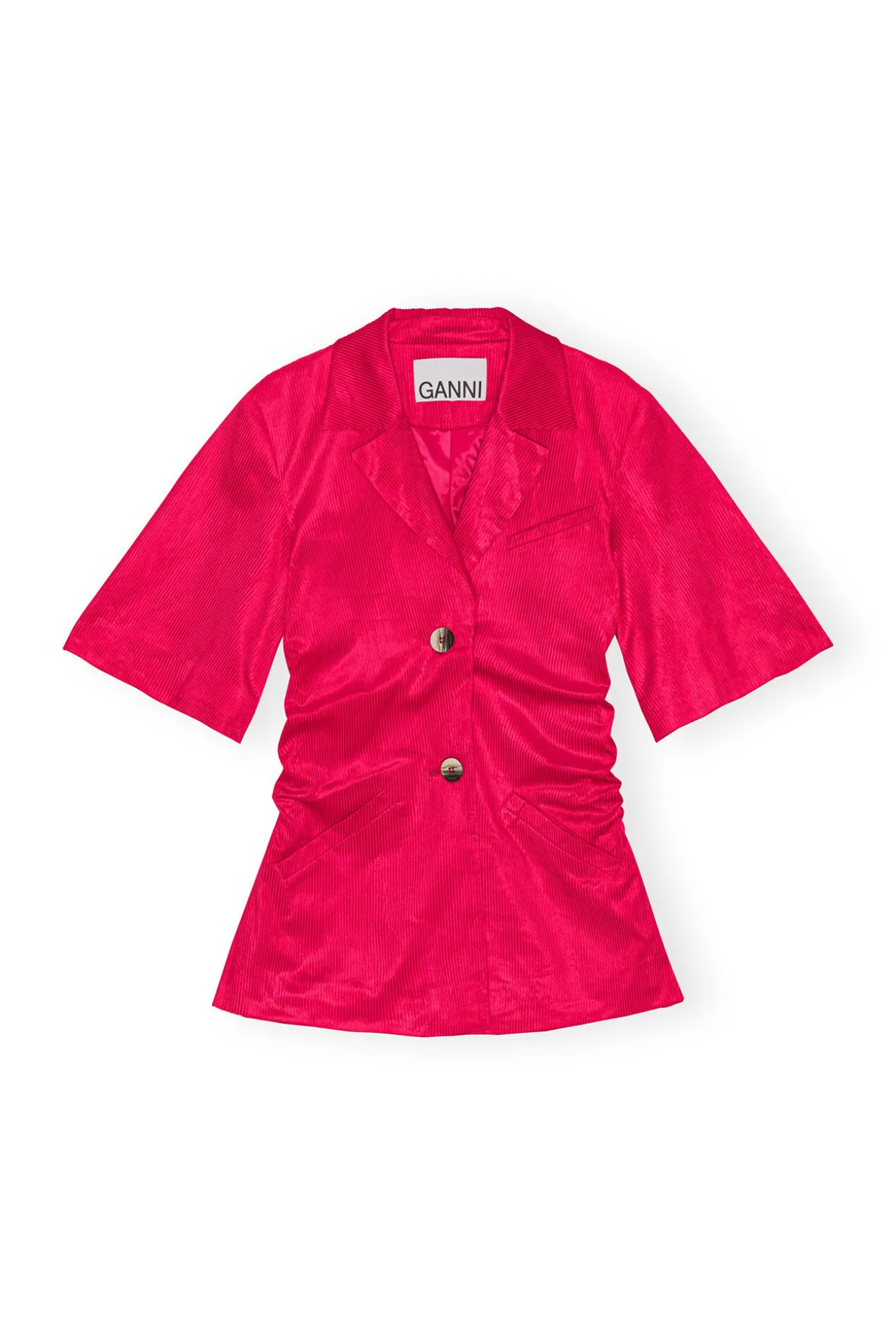 Store GANNI Leichter Glanzender Corduroy-Blazer Love Potion