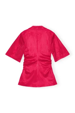 Store GANNI Leichter Glanzender Corduroy-Blazer Love Potion