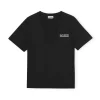 Sale GANNI Leichtes Software T-Shirt Mit V-Ausschnitt Black