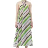 Outlet GANNI Leichtes Neckholder-Kleid Aus Chiffon Multicolour