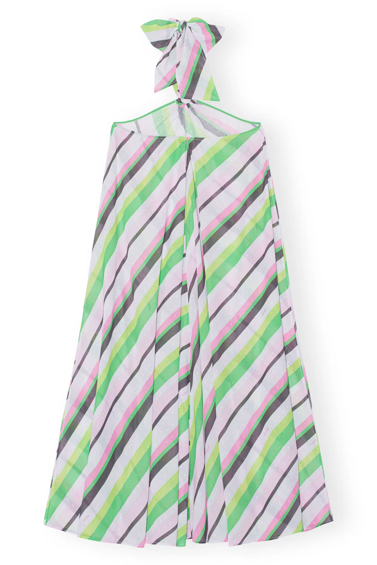 Outlet GANNI Leichtes Neckholder-Kleid Aus Chiffon Multicolour