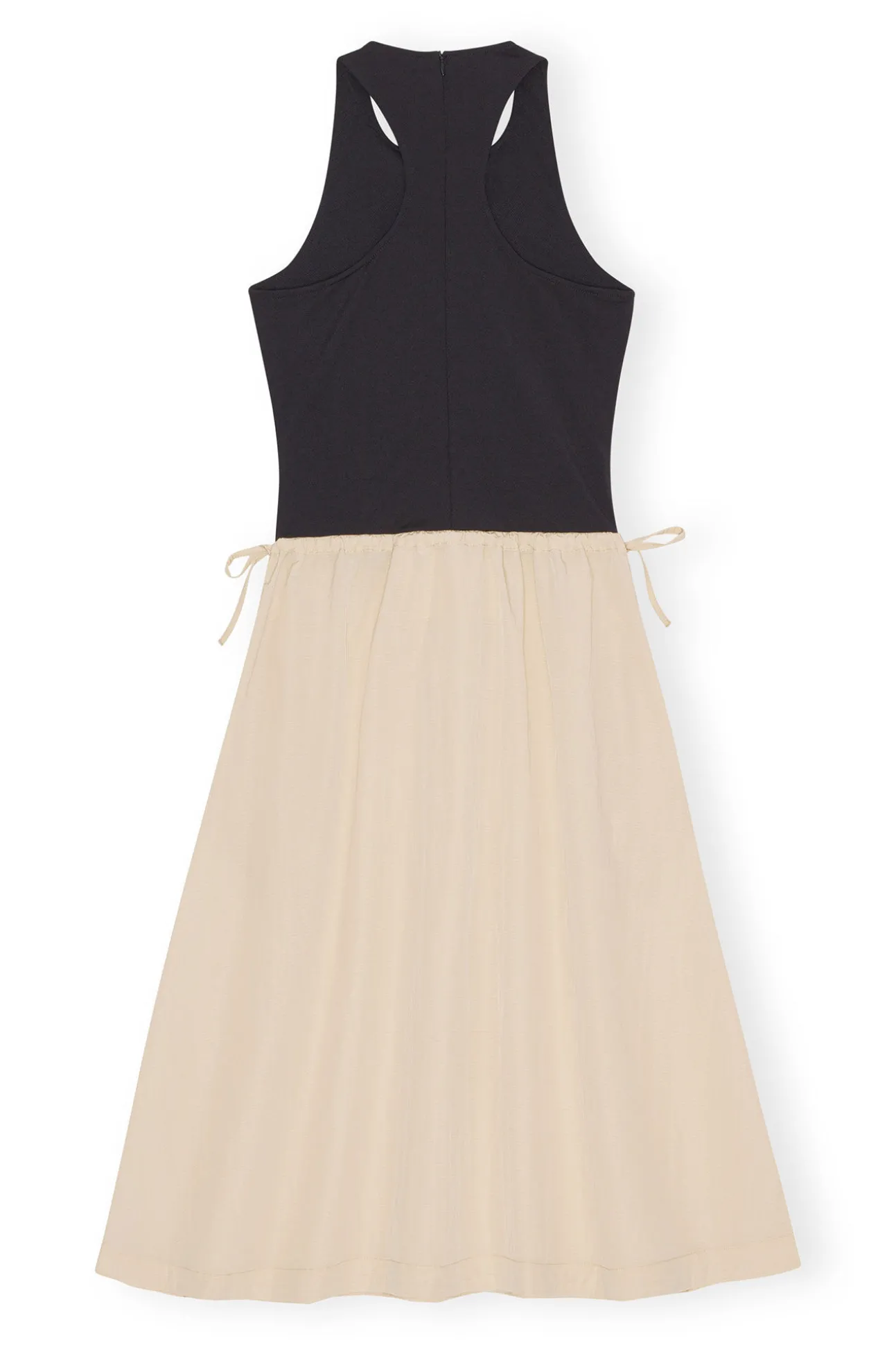 New GANNI Leichtes Tech-Kleid Mit Kordelzug Biscotti