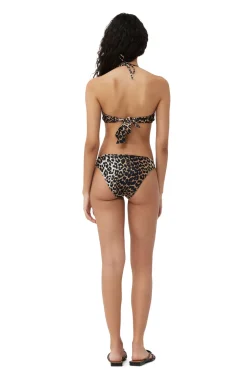 Cheap GANNI Leoparden-Bikinihose Aus Recyceltem Material Almond Milk