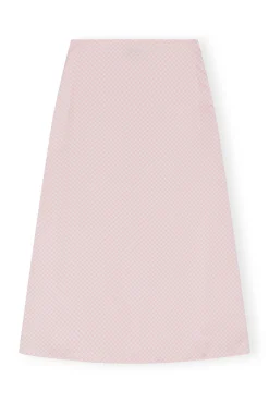 Cheap GANNI Lila Satin-Midirock Light Lilac