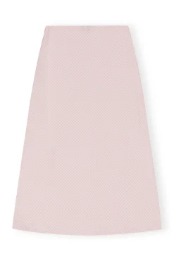 Cheap GANNI Lila Satin-Midirock Light Lilac
