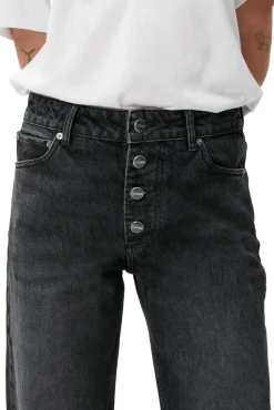 Shop GANNI Lovy Jeans Black/White Vintage