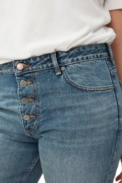 Shop GANNI Lovy Jeans Mid Blue Vintage