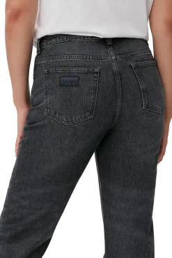 Shop GANNI Lovy Jeans Black/White Vintage