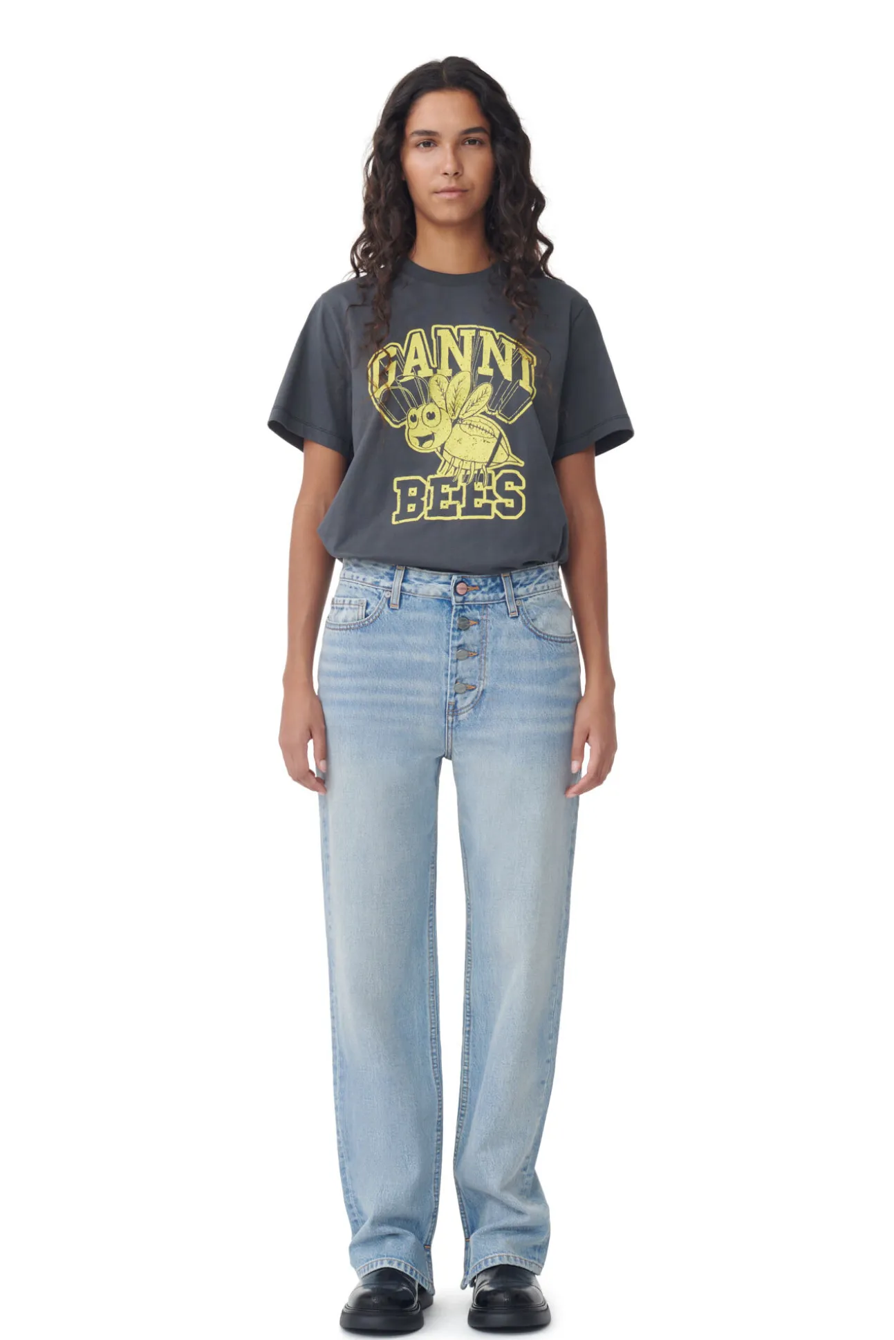 Discount GANNI Lovy-Jeans Light Blue Vintage