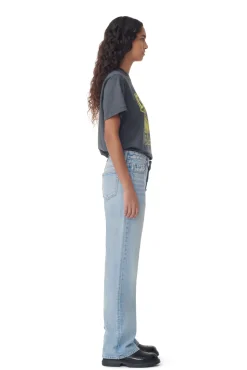 Discount GANNI Lovy-Jeans Light Blue Vintage