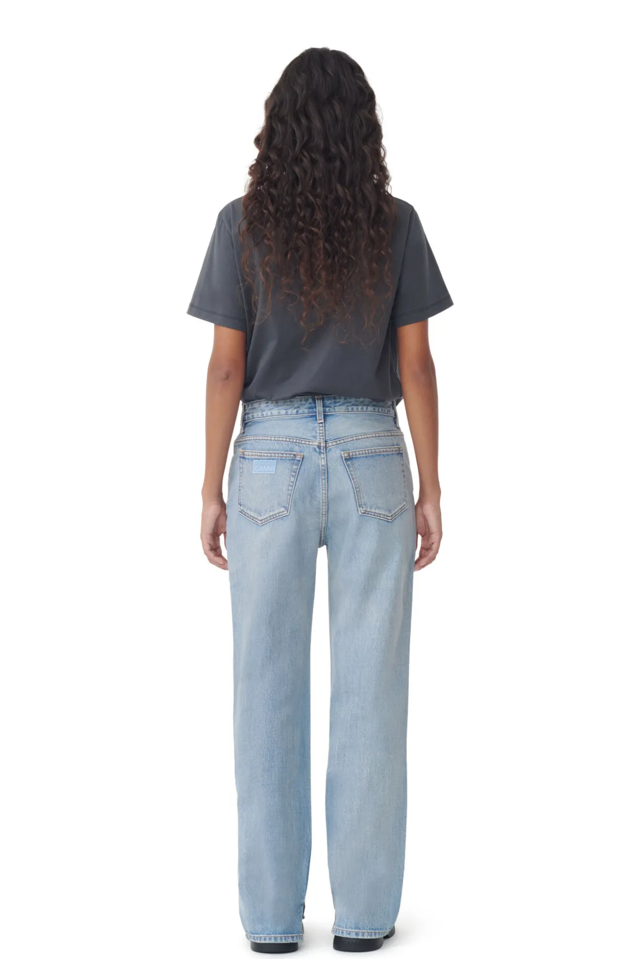 Discount GANNI Lovy-Jeans Light Blue Vintage