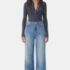 Store GANNI Magny Jeans Mid Blue Vintage
