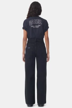 Sale GANNI Magny Jeans Washed Black/Black