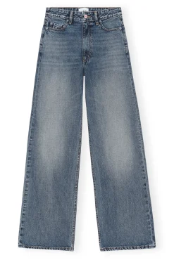 Store GANNI Magny Jeans Mid Blue Vintage