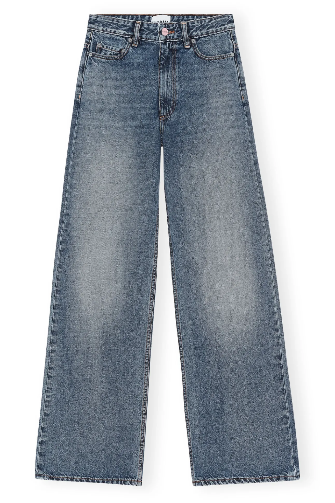Store GANNI Magny Jeans Mid Blue Vintage