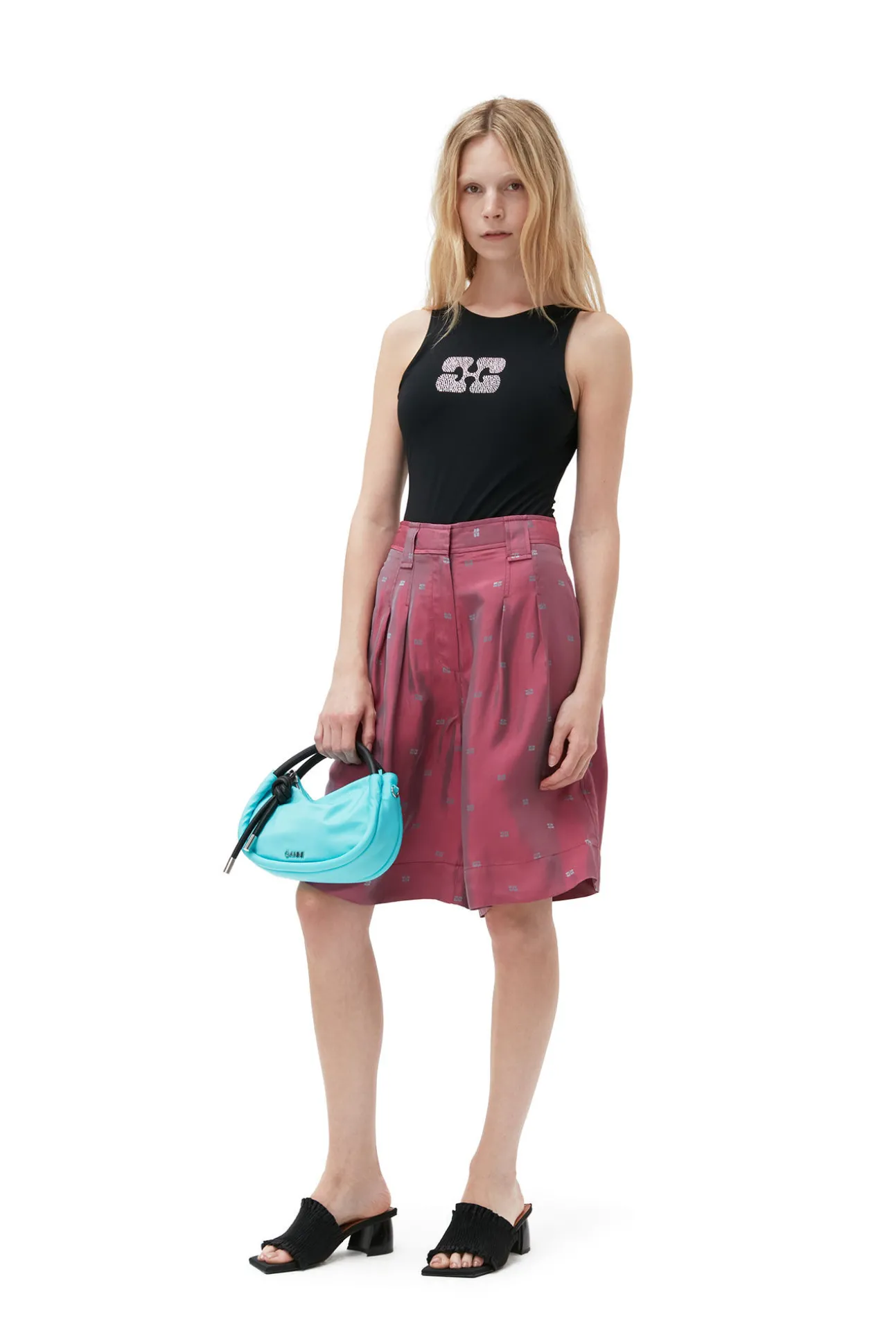 Flash Sale GANNI Matter Sporty-Badeanzug Aus Recyceltem Material Black