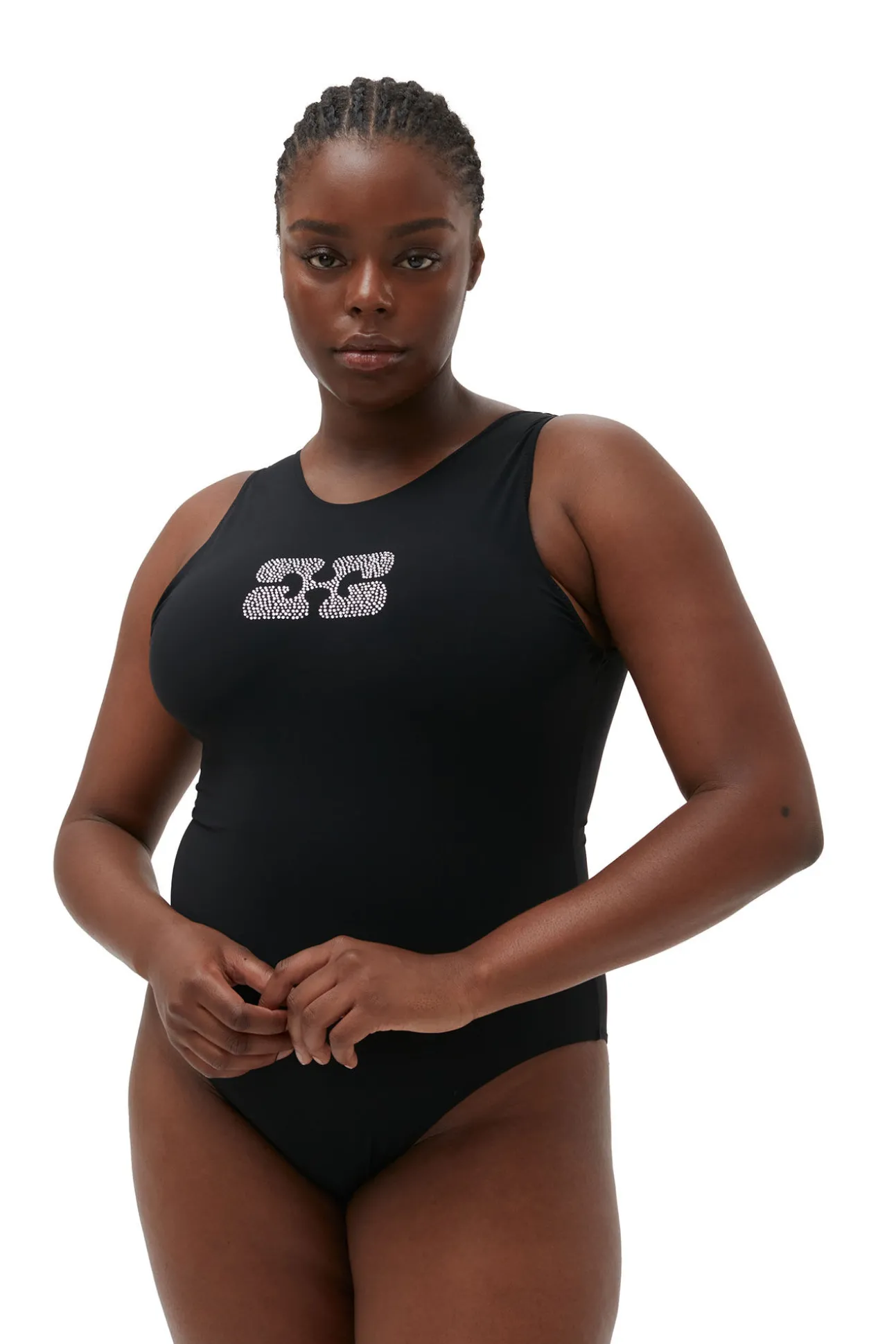 Flash Sale GANNI Matter Sporty-Badeanzug Aus Recyceltem Material Black
