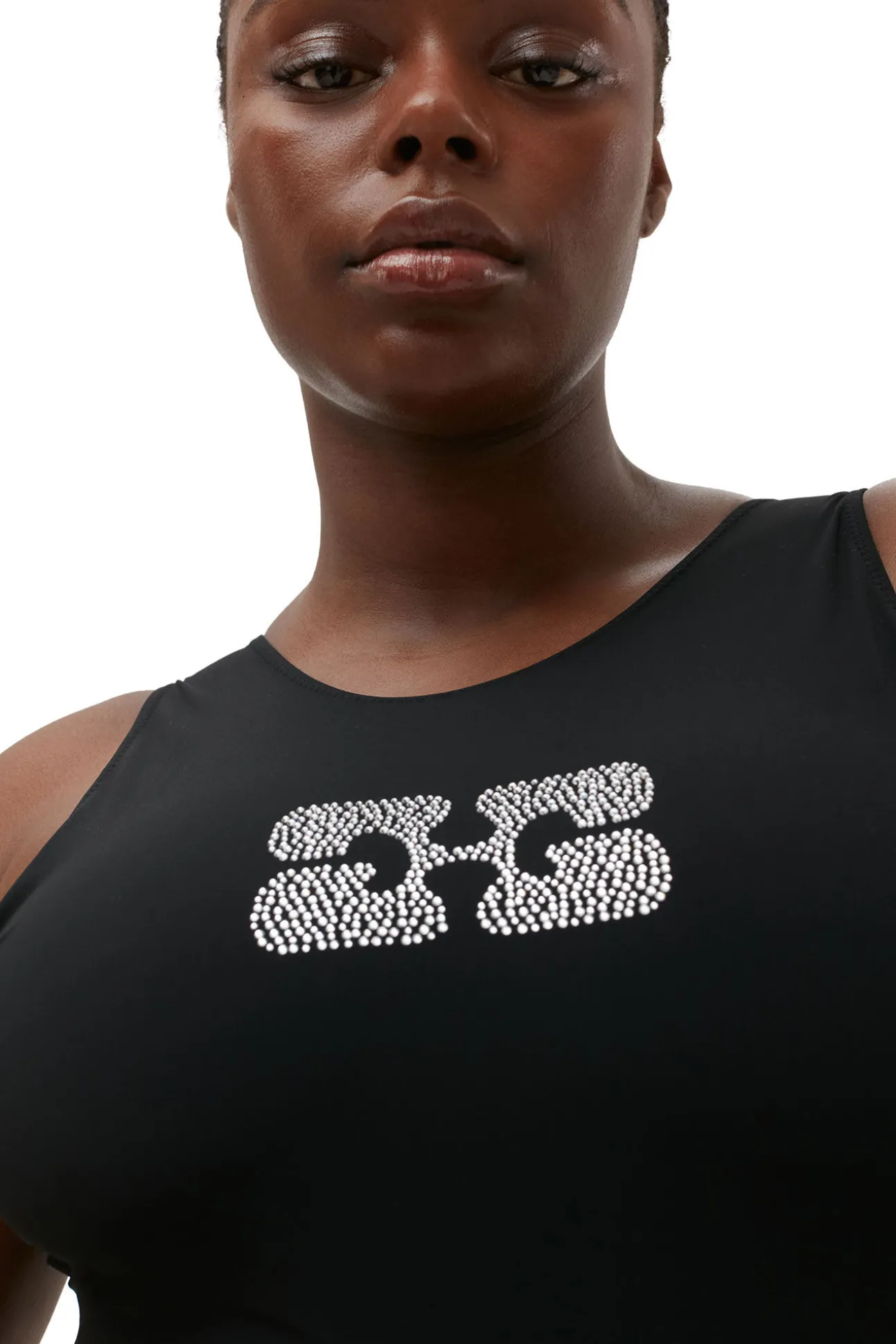 Flash Sale GANNI Matter Sporty-Badeanzug Aus Recyceltem Material Black