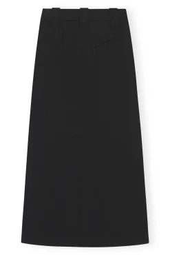 Sale GANNI Maxirock Aus Stretch-Anzugstoff Black