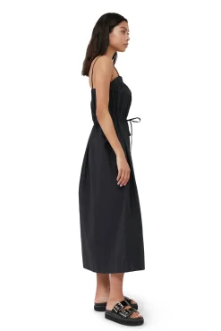 Online GANNI Maxi-Tragerkleid Aus Cotton Poplin Black