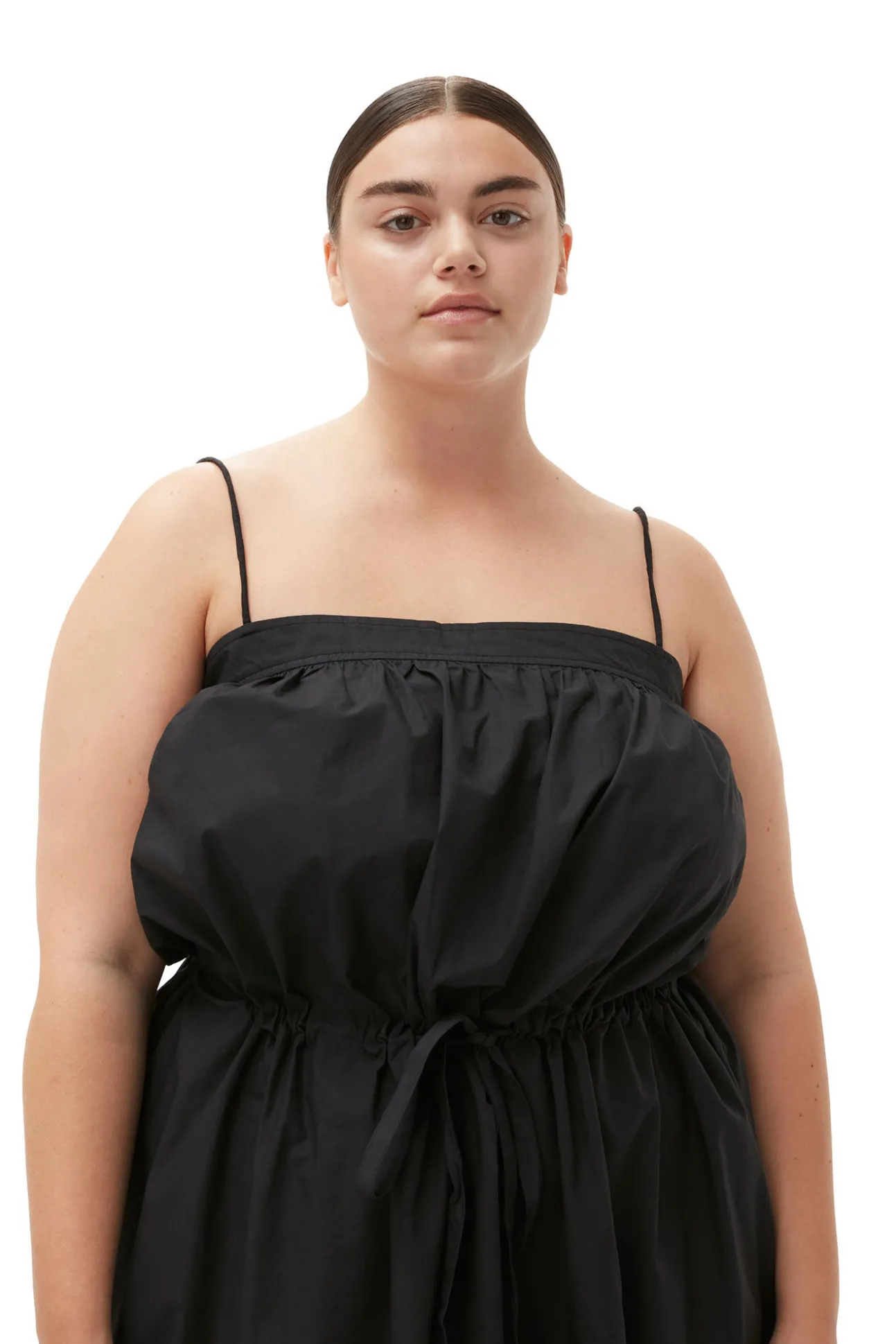 Online GANNI Maxi-Tragerkleid Aus Cotton Poplin Black
