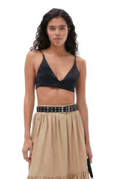 Outlet GANNI Maxi-Volantrock Aus Cotton Poplin Curds And Whey