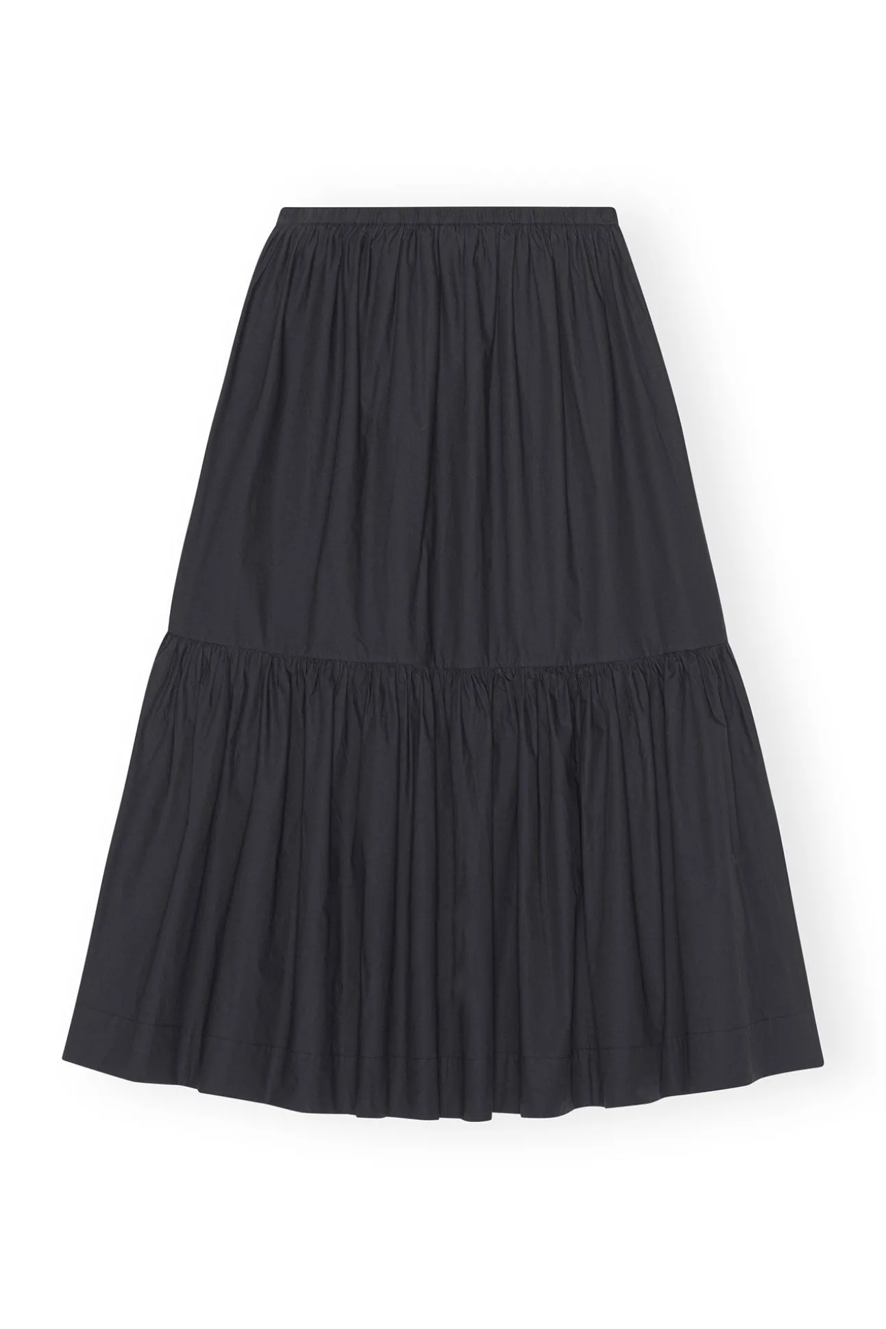 Clearance GANNI Maxi-Volantrock Aus Cotton Poplin Black