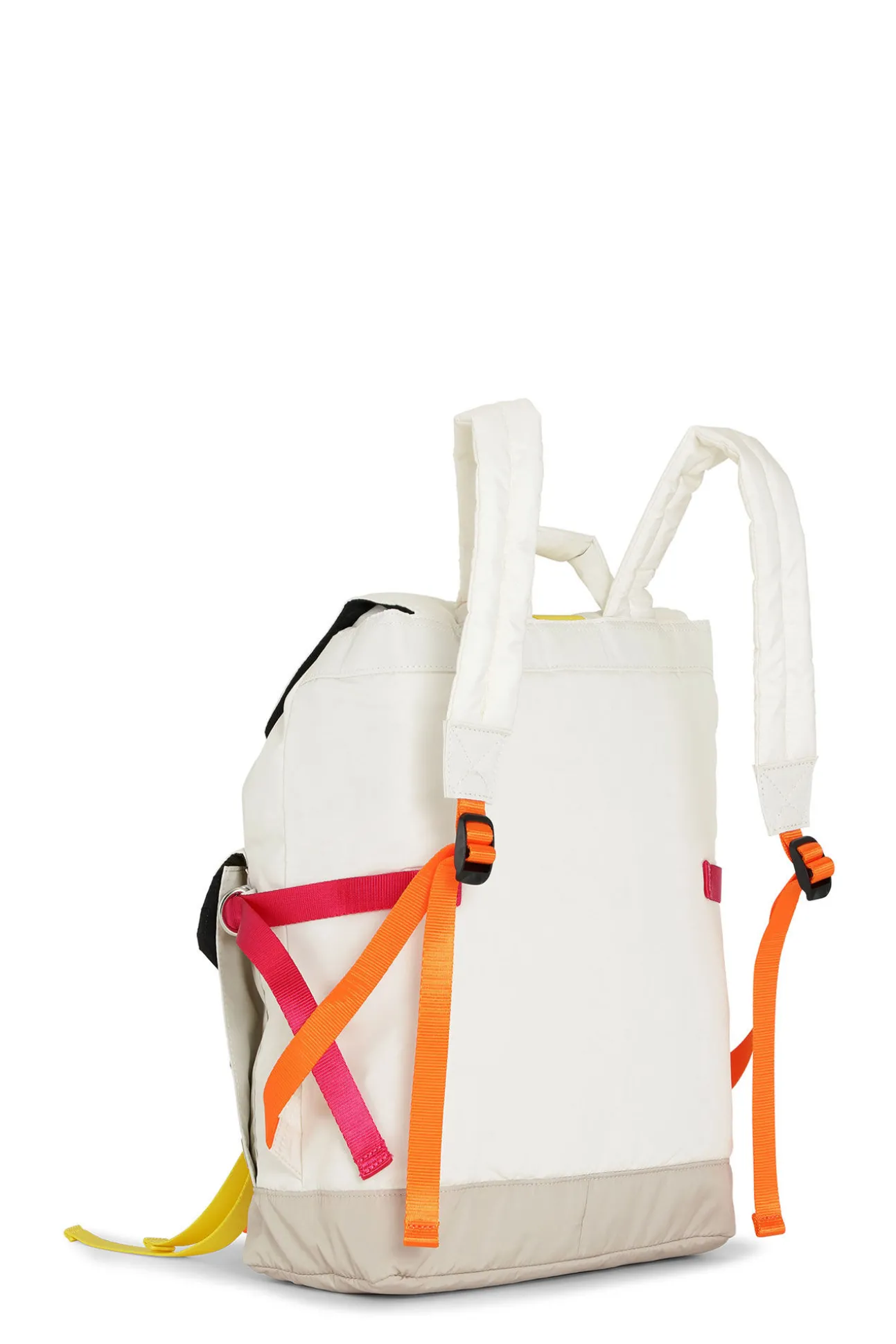 Outlet GANNI Mehrfarbiger Rucksack Aus Tech-Gewebe Egret