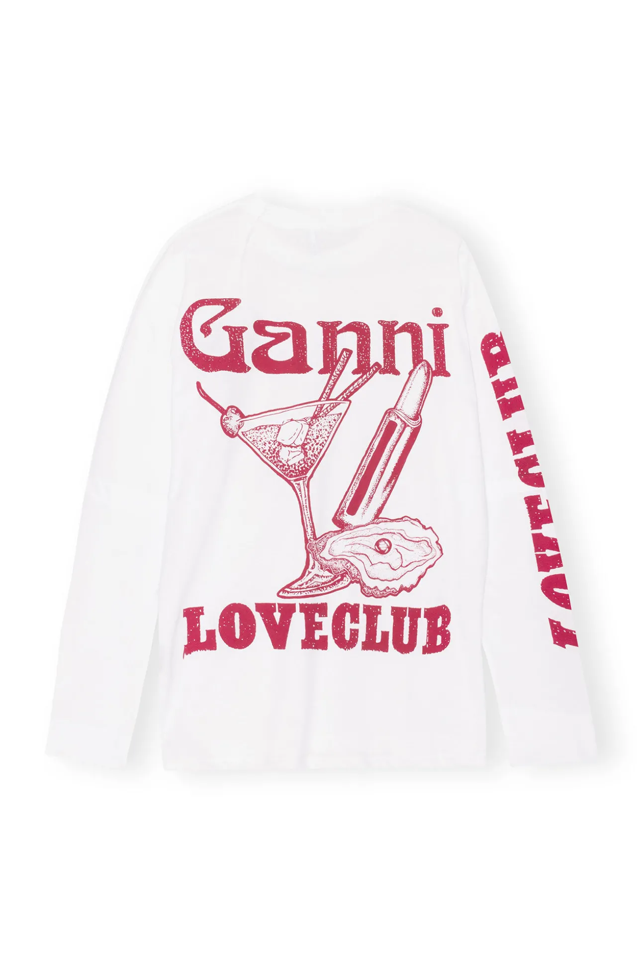 Sale GANNI Mehrlagiges Langarmshirt Bright White