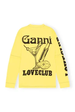 Clearance GANNI Mehrlagiges Langarmshirt Lemon Zest