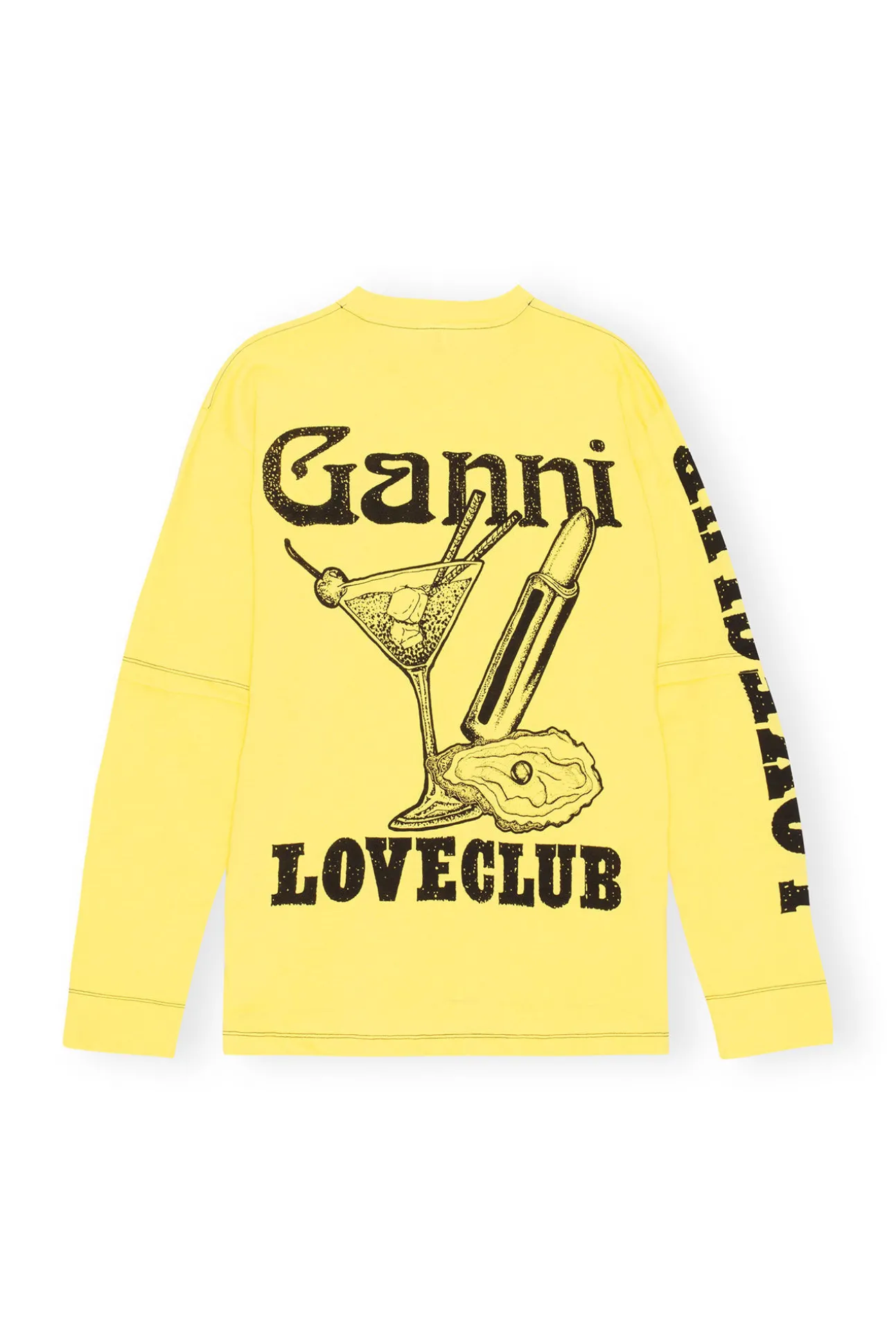 Clearance GANNI Mehrlagiges Langarmshirt Lemon Zest