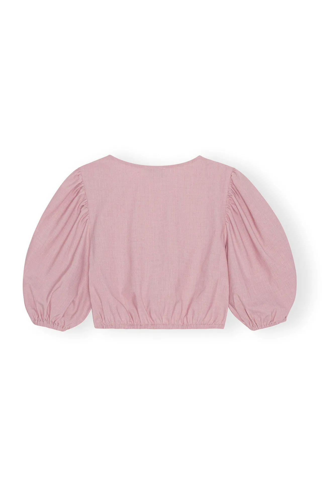 Best Sale GANNI Melierte Bluse Mit Reisverschluss Und Drapierung Pink Tulle