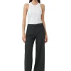Hot GANNI Melierte Mid-Waist-Hose Mit Drapierung Phantom