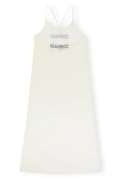 Flash Sale GANNI Mesh Cover Up Slip Dress Egret