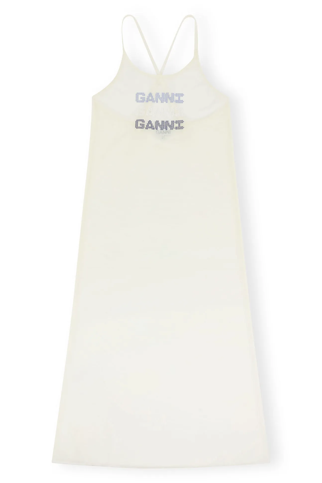 Flash Sale GANNI Mesh Cover Up Slip Dress Egret