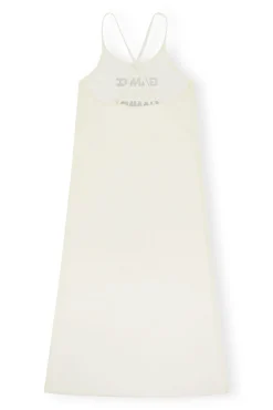 Flash Sale GANNI Mesh Cover Up Slip Dress Egret