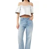 New GANNI Metallic-Jacquard-Top Silver