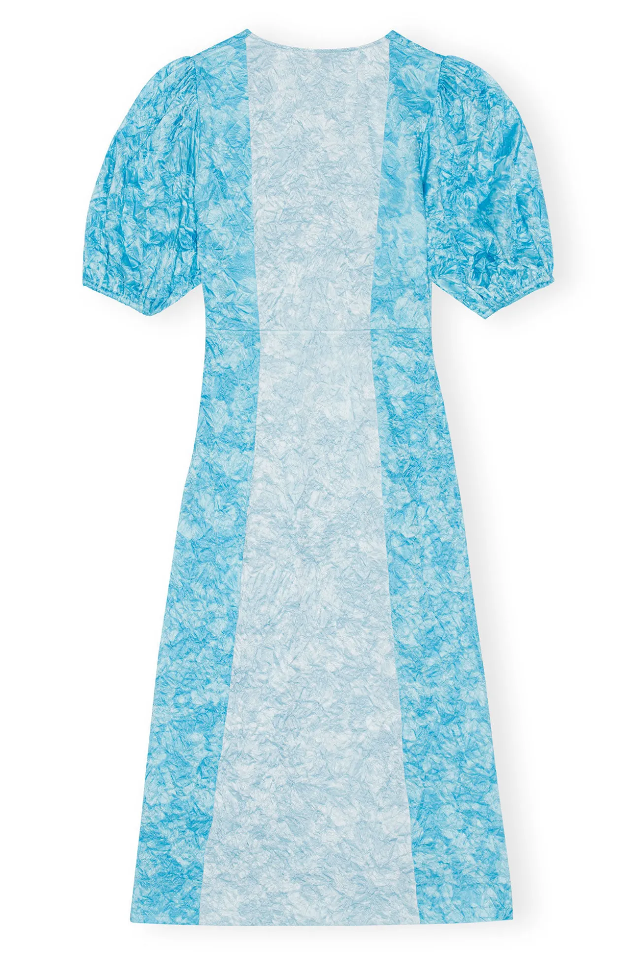 Cheap GANNI Midikleid Aus Crinkled Satin Ethereal Blue