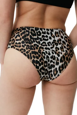 Best GANNI Mid-Rise-Bikiniunterteil Leopard