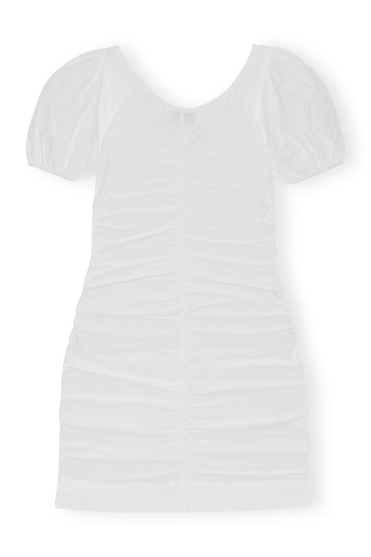 Shop GANNI Minikleid Aus Cotton Poplin Bright White