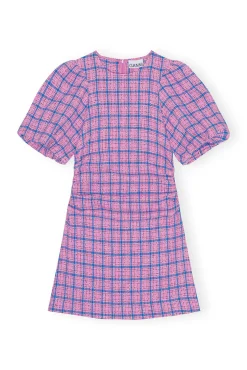Cheap GANNI Minikleid Aus Kariertem Anzugstoff Wild Orchid