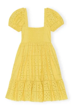 Flash Sale GANNI Minikleid Aus Lochstickerei Maize