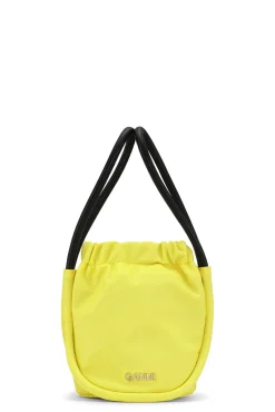 Cheap GANNI Mini-Knot-Tasche Blazing Yellow