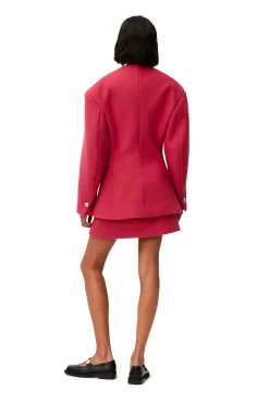 Store GANNI Minirock Aus Wool Fiery Red