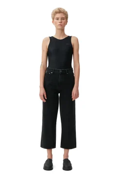 New GANNI Misy Jeans Washed Black/Black