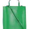 Sale GANNI Mittelgrose Banner-Tragetasche Mit Riemen Kelly Green