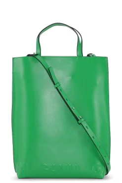 Sale GANNI Mittelgrose Banner-Tragetasche Mit Riemen Kelly Green